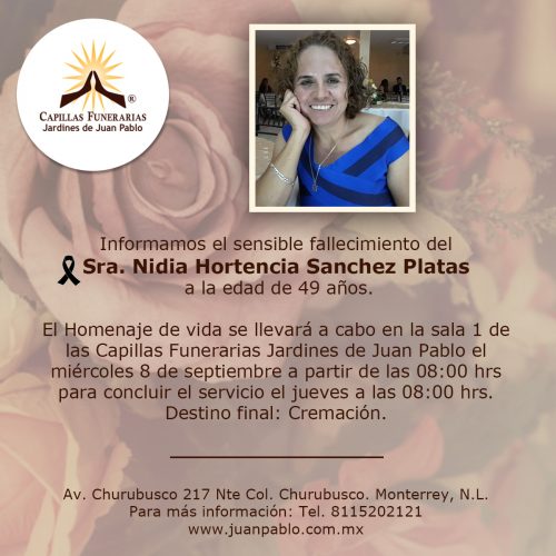 Sra. Nidia Hortencia Sánchez Platas