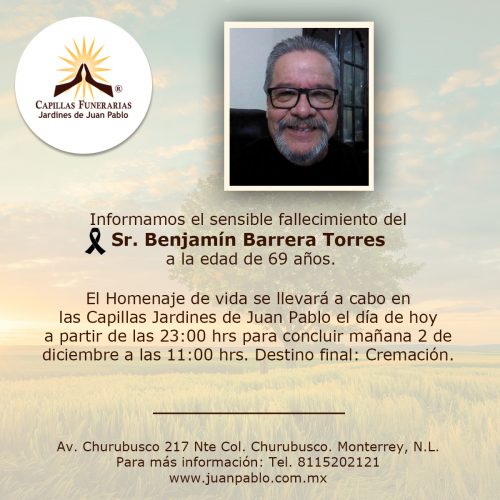 Sr. Benjamín Barrera Torres