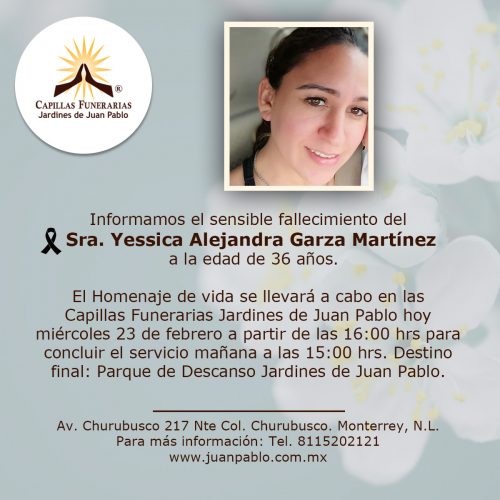 Sra. Yessica Alejandra Garza Martínez