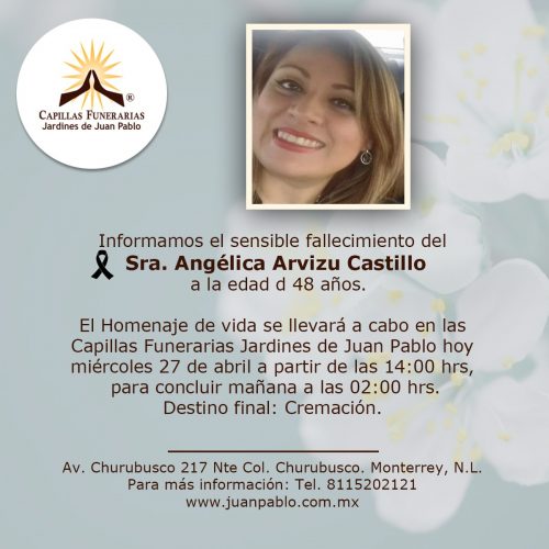 Sra. Angélica Arvizu Castillo