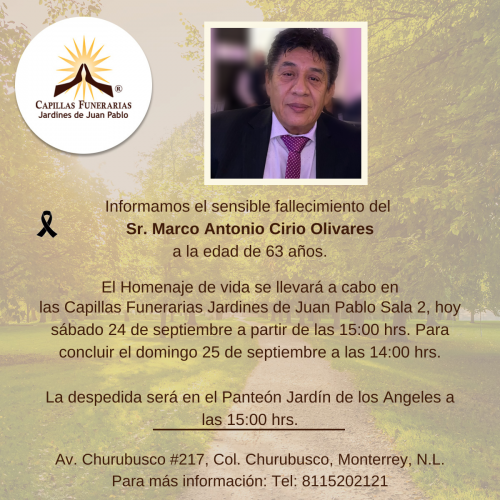 Sr. Marco Antonio Cirio Olivares
