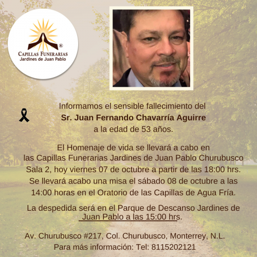 Sr. Juan Fernando Chavarría Aguirre