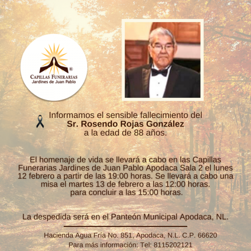 Sr. Rosendo Rojas González